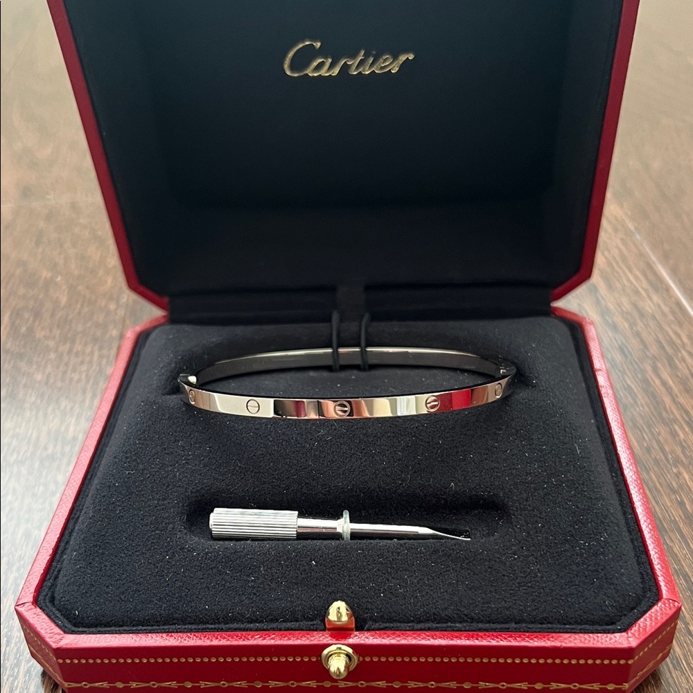 Cartier Silver Love Bangle with Screwdriver